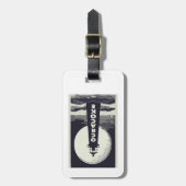 Vuurtoren van Ocracoke North Carolina Moon Bagagelabel (Voorkant verticaal)