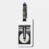 Vuurtoren van Ocracoke North Carolina Moon Bagagelabel (Achterkant verticaal)