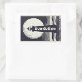 Vuurtoren van Ocracoke North Carolina Moon Rechthoekige Sticker (Tas)