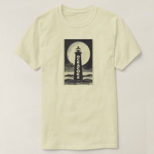Vuurtoren van Ocracoke North Carolina Moon T-shirt
