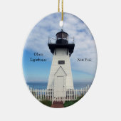 vuurtoren van Olcott Keramisch Ornament (Rechts)