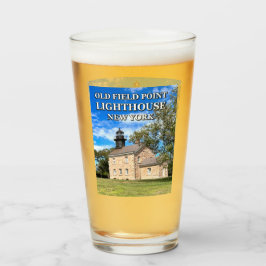 Vuurtoren van Old Field Point, New York Pint Glass Glas