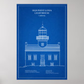 Vuurtoren van Old Point Loma - Californië - AD Poster (Voorkant)