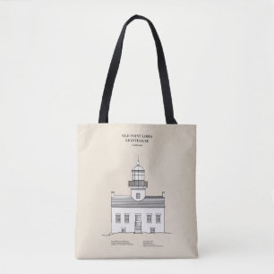 Vuurtoren van Old Point Loma - Californië - SBD Tote Bag