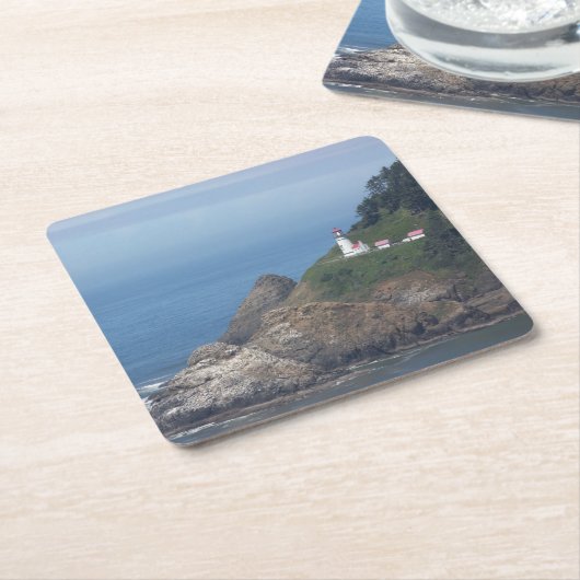 vuurtoren van Oregon Kartonnen Onderzetters (Schuin)