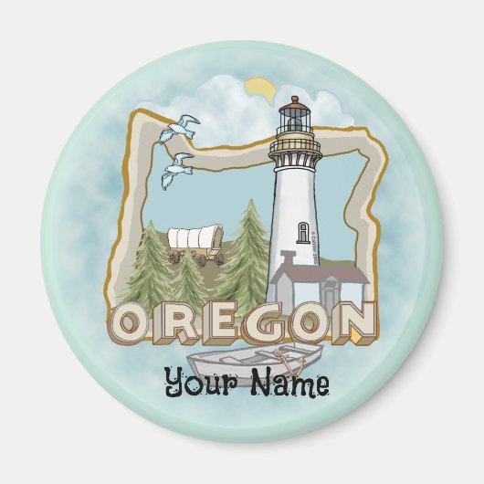vuurtoren van Oregon Magneet (Voorkant)