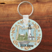 vuurtoren van Oregon Shells Sleutelhanger (Voorkant)