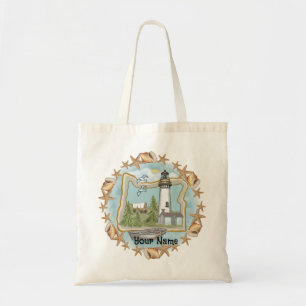 vuurtoren van Oregon Shells Tote Bag