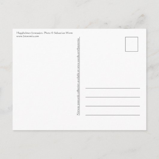 vuurtoren van Oslo Briefkaart (Achterkant)