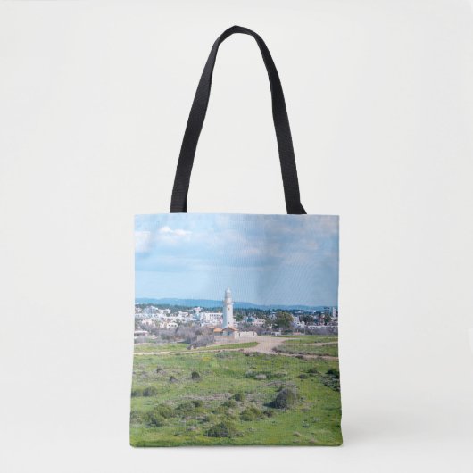 Vuurtoren van Paphos, Cyprus Tote Bag (Voorkant)