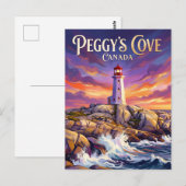 Vuurtoren van Peggy's Cove Canada Briefkaart (Voorkant / Achterkant)