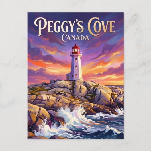 Vuurtoren van Peggy's Cove Canada Briefkaart (Voorkant)