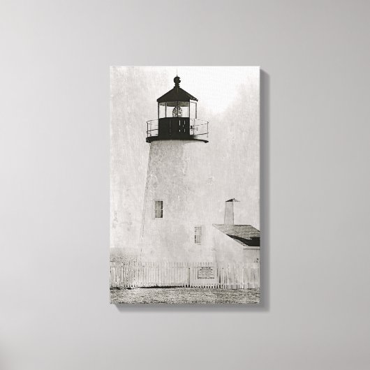 vuurtoren van Pemaquid Point Maine Canvas Afdruk (Voorkant)