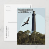 vuurtoren van Pensacola en museum Briefkaart (Voorkant / Achterkant)