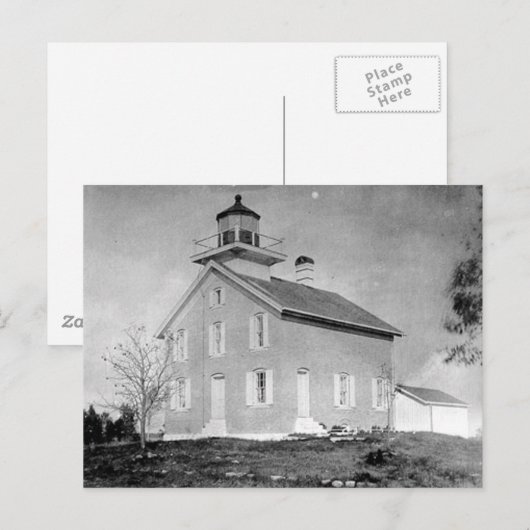 Vuurtoren van Pilot Island Briefkaart (Voorkant / Achterkant)