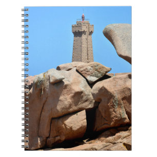 vuurtoren van Ploumanac'h in het Franse Briefkaart Notitieboek