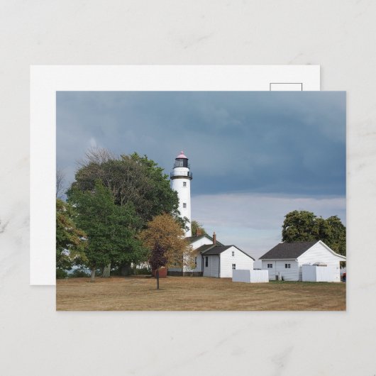 Vuurtoren van Pointe Aux Barques Briefkaart (Voorkant / Achterkant)