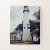 vuurtoren van Pointe Aux Barques in Michigan Legpuzzel (Verticaal)