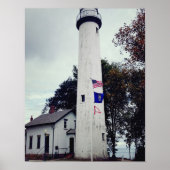 Vuurtoren van Pointe aux Barques in Michigan Poster (Voorkant)