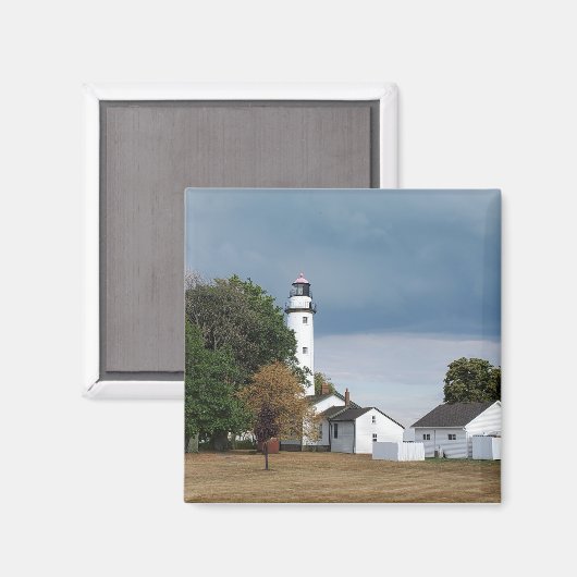 Vuurtoren van Pointe Aux Barques Magneet (Voorkant / Achterkant)