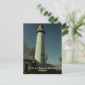 vuurtoren van Pointe Aux Barques, Michigan Briefkaart (Staand voorkant)