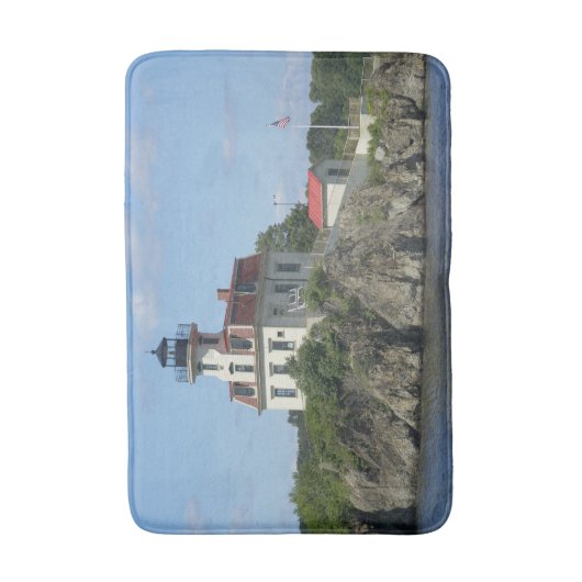 Vuurtoren van Pomham Rocks, badmat van Rhode Islan (Voorkant Verticaal)