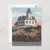 vuurtoren van Pomham Rocks Briefkaart (Voorkant / Achterkant)