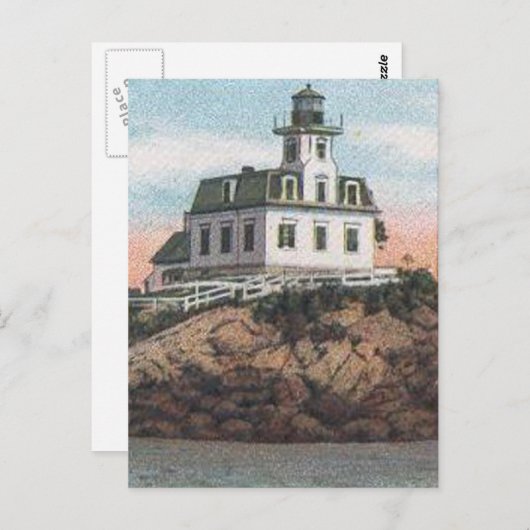 vuurtoren van Pomham Rocks Briefkaart (Voorkant / Achterkant)