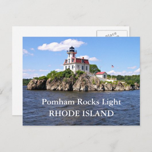 vuurtoren van Pomham Rocks, Briefkaart van Rhode I (Voorkant / Achterkant)