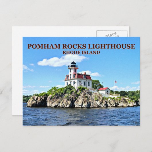 vuurtoren van Pomham Rocks, Briefkaart van Rhode I (Voorkant / Achterkant)