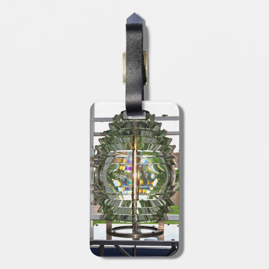 vuurtoren van Pomham Rocks, Rhode Island Bagagelabel (Achterkant verticaal)