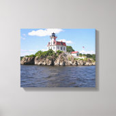 vuurtoren van Pomham Rocks, Rhode Island Canvas Afdruk (Voorkant)