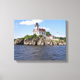 vuurtoren van Pomham Rocks, Rhode Island Canvas Afdruk