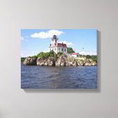 vuurtoren van Pomham Rocks, Rhode Island Canvas Afdruk (Voorkant)