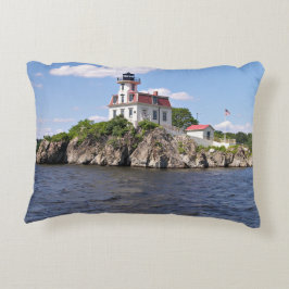 vuurtoren van Pomham Rocks, Rhode Island Decoratief Kussen