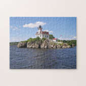 vuurtoren van Pomham Rocks, Rhode Island Legpuzzel (Horizontaal)