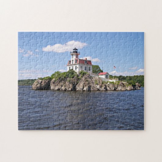 vuurtoren van Pomham Rocks, Rhode Island Legpuzzel (Horizontaal)