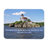 vuurtoren van Pomham Rocks, Rhode Island Magneet (Horizontaal)