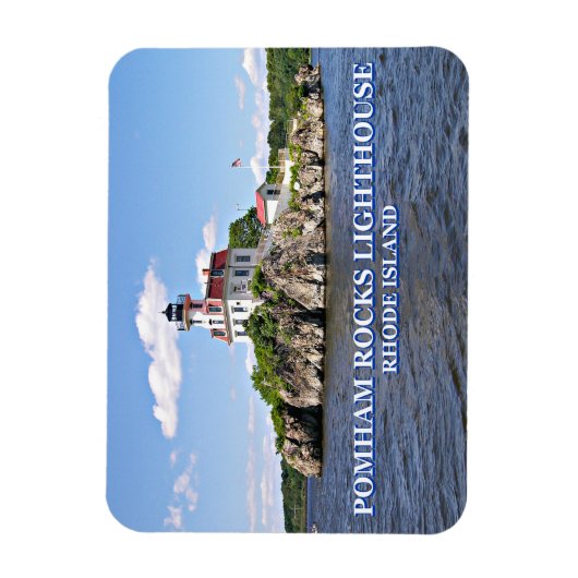 vuurtoren van Pomham Rocks, Rhode Island Magneet (Verticaal)