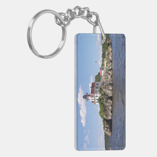vuurtoren van Pomham Rocks, Rhode Island Sleutelhanger (Voorkant Links)