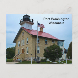vuurtoren van Port Washington Wisconsin Briefkaart