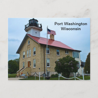 vuurtoren van Port Washington Wisconsin Briefkaart