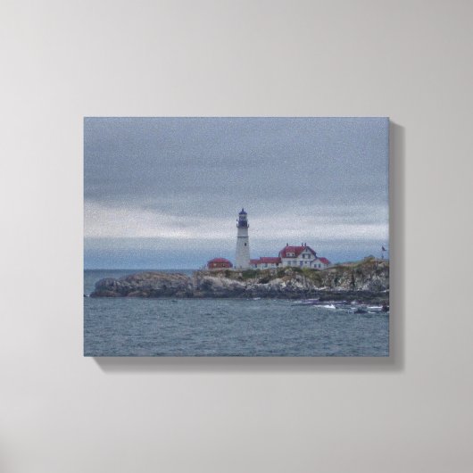 Vuurtoren van Portland Head Canvas Afdruk (Voorkant)