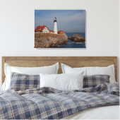 Vuurtoren van Portland Head Canvas Afdruk (Insitu (Slaapkamer))
