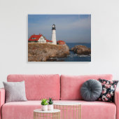 Vuurtoren van Portland Head Canvas Afdruk (Insitu (Woonkamer))