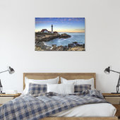 Vuurtoren van Portland Head Canvas Afdruk (Insitu (Slaapkamer))