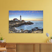 Vuurtoren van Portland Head Canvas Afdruk (Insitu (Woonkamer))
