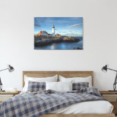 Vuurtoren van Portland Head Canvas Afdruk (Insitu (Slaapkamer))