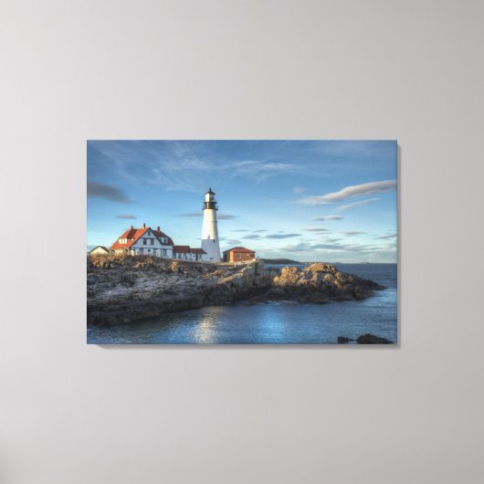 Vuurtoren van Portland Head Canvas Afdruk (Voorkant)