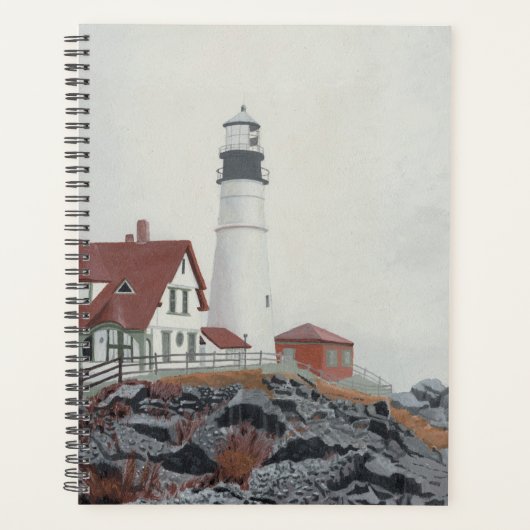 Vuurtoren van Portland Head in de mist Planner (Voorkant)